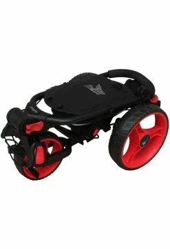 Axglo TriLite 3 Wheel Golf Trolley | Black/Red -Balls Powa Shop Axglo TriLite Wheel Golf Trolley Black Red 40