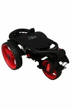 Axglo TriLite 3 Wheel Golf Trolley | Black/Red -Balls Powa Shop Axglo TriLite Wheel Golf Trolley Black Red 65