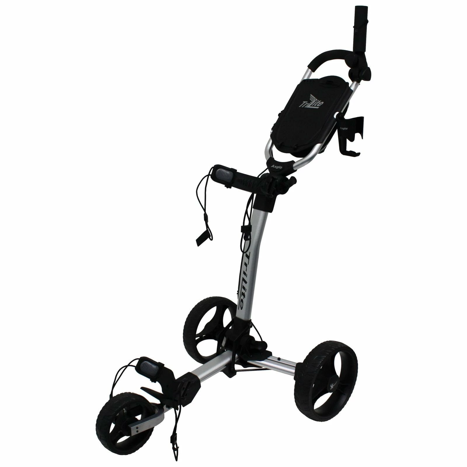 Axglo TriLite 3 Wheel Golf Trolley | Silver/Black 3 Axglo TriLite 3 Wheel Golf Trolley | Silver/Black