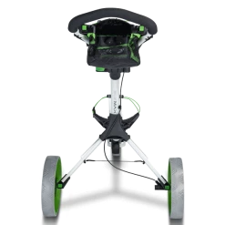 Big Max IQ+ Push Golf Trolley | White/Lime -Balls Powa Shop Big Max IQ Push Golf Trolley White Lime 9