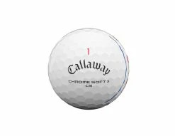 Callaway Chrome Soft X LS Triple Track Golf Balls | White -Balls Powa Shop CSX LS Golf Ball 2021 Triple Track White Front View