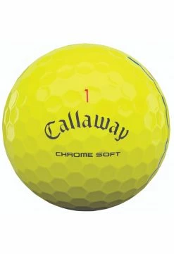 Callaway 2021 Chrome Soft Triple Track Golf Balls | Yellow -Balls Powa Shop Callaway Chrome Soft Triple Track Golf Balls Yellow 130