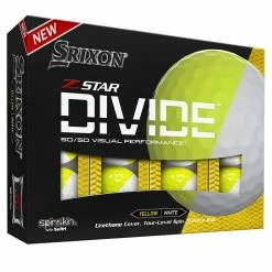 Srixon Z-Star Tour Divide Golf Balls | Yellow/White -Balls Powa Shop Srixon Z Star Tour Divide Golf Balls Yellow White 7
