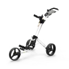 Powakaddy Twinline 5 Push Golf Trolley | Polar White -Balls Powa Shop TL5YELLOWWHITEANGLEDSIDE