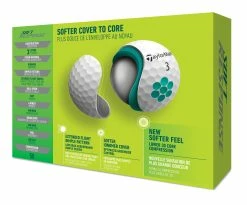 TaylorMade Soft Response Golf Balls | White -Balls Powa Shop TM22BAL TA508 N7640701 SoftResponse WHT GLB dz Tray v3