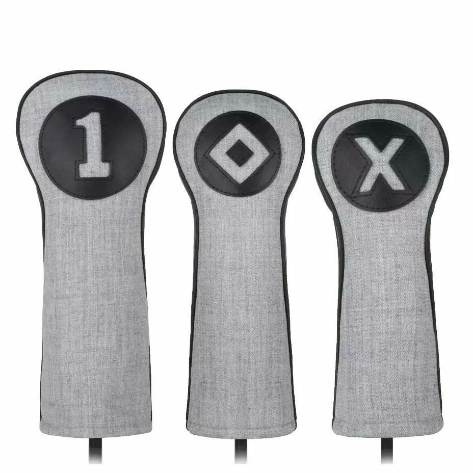 Titleist Heather & Leather Golf Headcovers TA21LHCHL 3 Titleist Heather & Leather Golf Headcovers TA21LHCHL