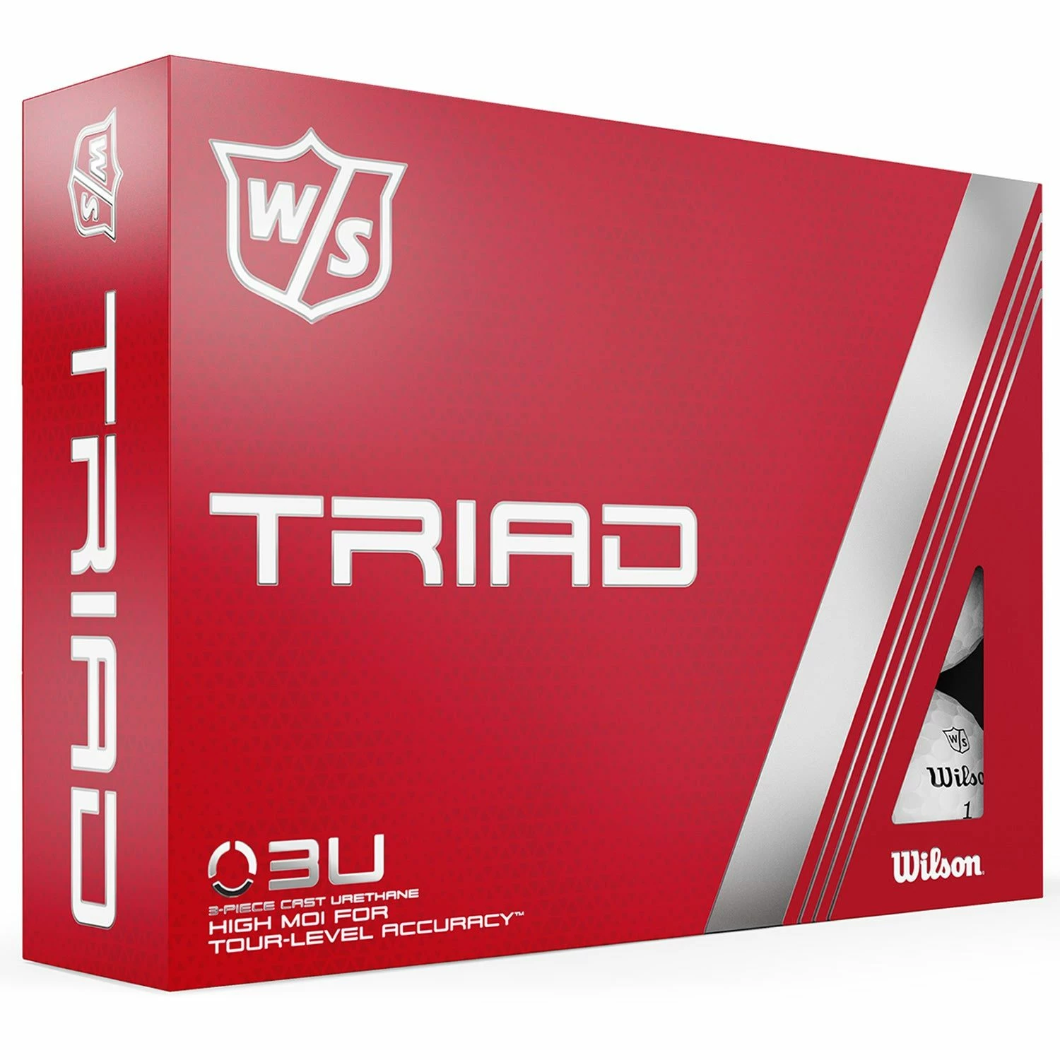 Wilson Staff Triad Golf Balls | White 3 Wilson Staff Triad Golf Balls | White